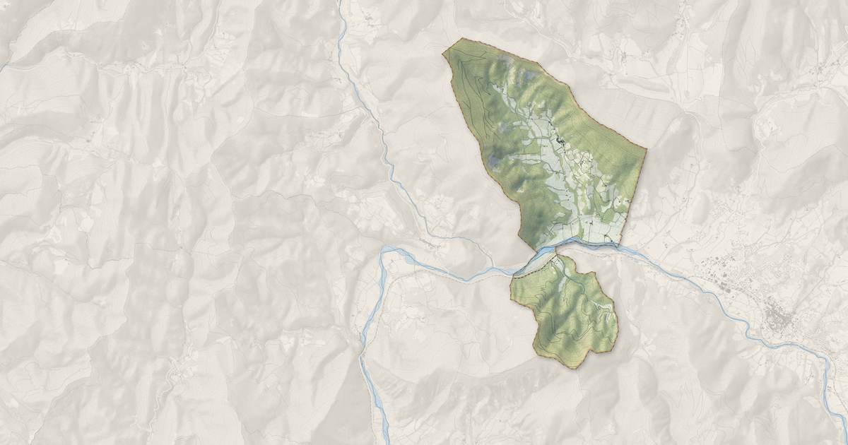 Portrait cartographique de Ponet-et-Saint-Auban : relief, eau, forêts, bâti et voies, calculés à partir des données de l'IGN