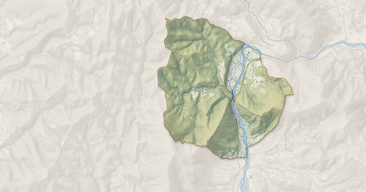 Portrait cartographique de Pontaix : relief, eau, forêts, bâti et voies, calculés à partir des données de l'IGN