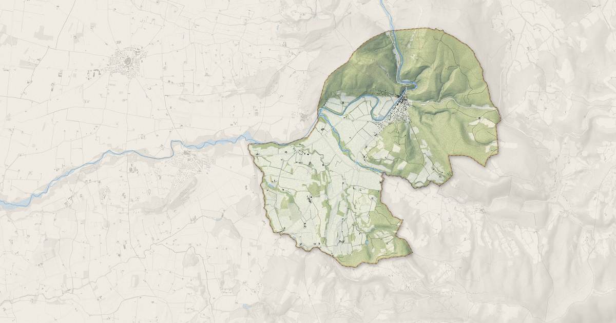 Portrait cartographique de Pont-de-Barret : relief, eau, forêts, bâti et voies, calculés à partir des données de l'IGN