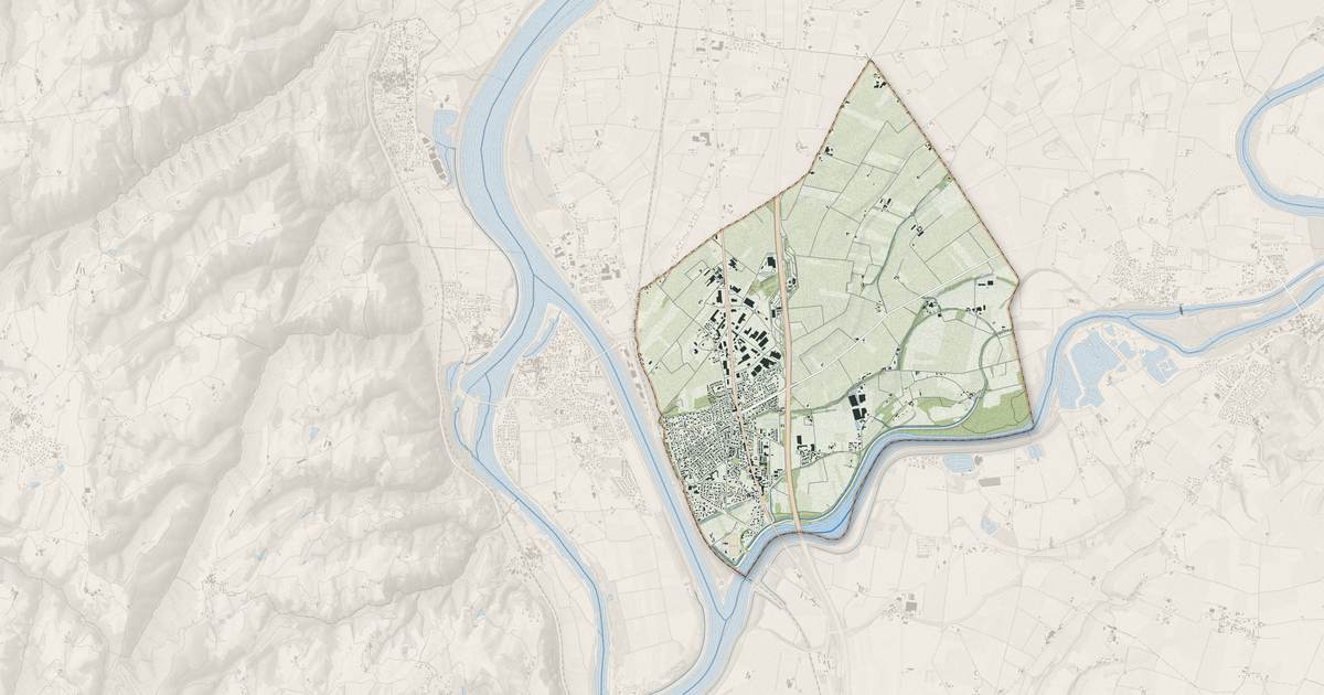 Portrait cartographique de Pont-de-l'Isère : relief, eau, forêts, bâti et voies, calculés à partir des données de l'IGN