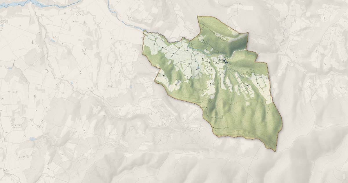 Portrait cartographique de Rochebaudin : relief, eau, forêts, bâti et voies, calculés à partir des données de l'IGN