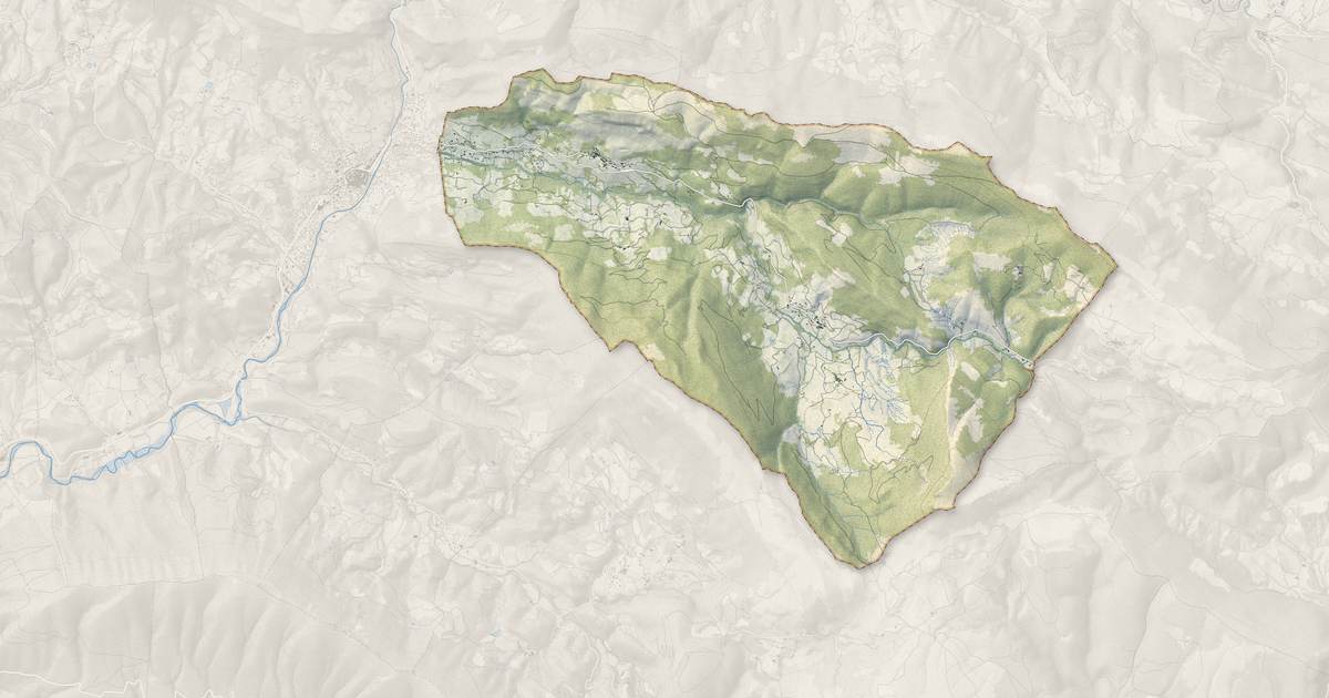 Portrait cartographique de La Roche-sur-le-Buis : relief, eau, forêts, bâti et voies, calculés à partir des données de l'IGN