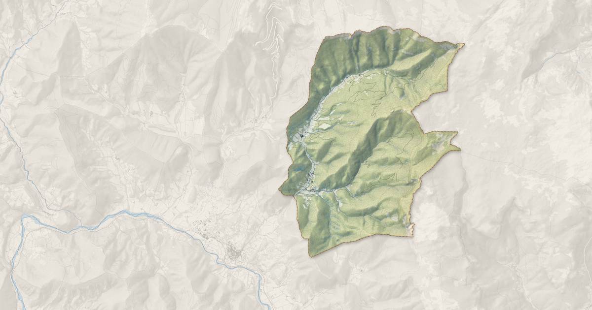 Portrait cartographique de Romeyer : relief, eau, forêts, bâti et voies, calculés à partir des données de l'IGN