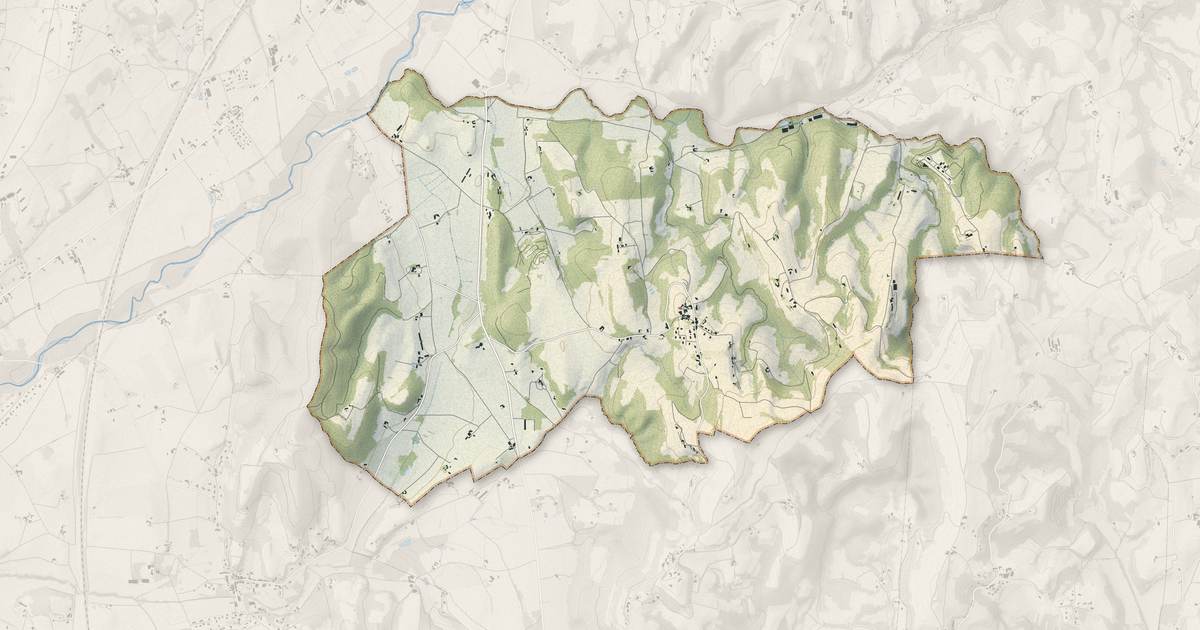 Portrait cartographique de Saint-Avit : relief, eau, forêts, bâti et voies, calculés à partir des données de l'IGN
