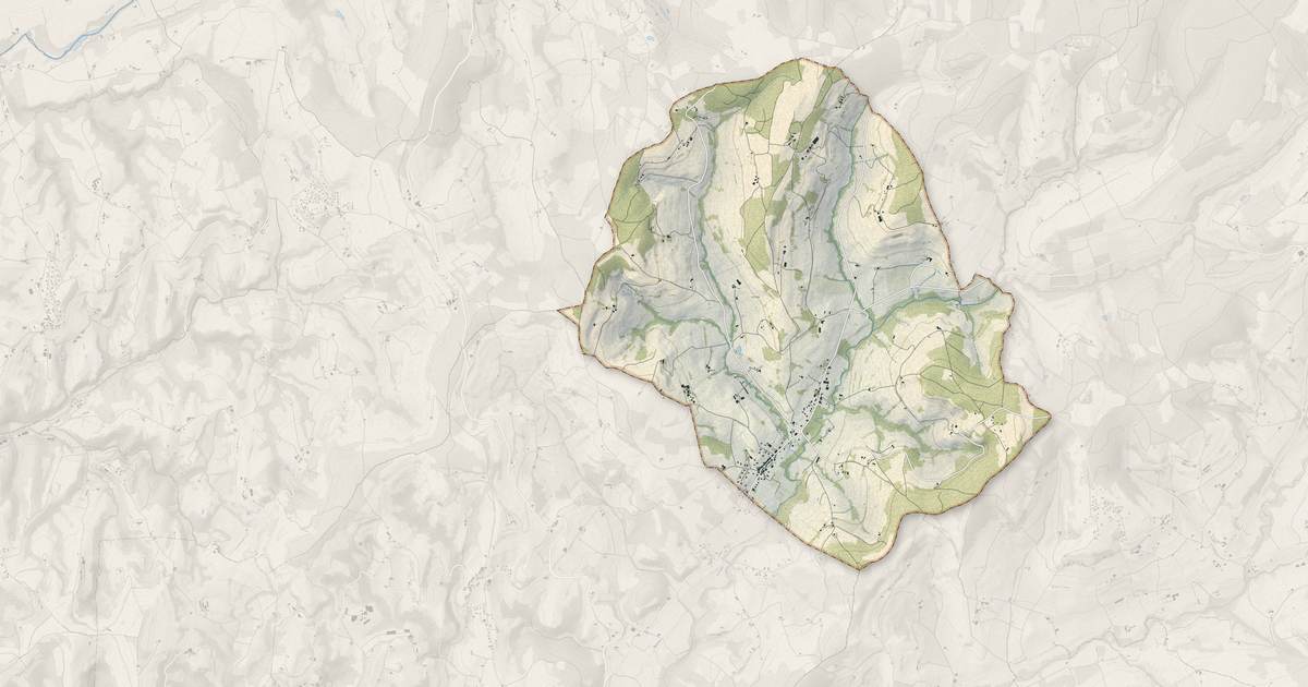 Portrait cartographique de Saint-Christophe-et-le-Laris : relief, eau, forêts, bâti et voies, calculés à partir des données de l'IGN