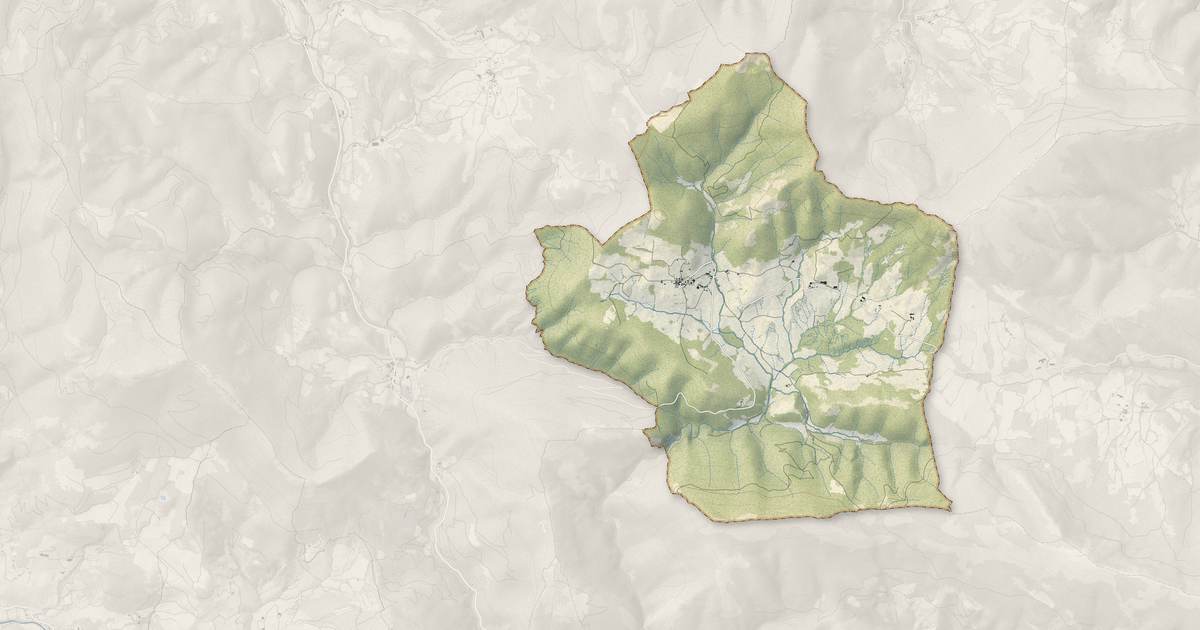 Portrait cartographique de Saint-Dizier-en-Diois : relief, eau, forêts, bâti et voies, calculés à partir des données de l'IGN