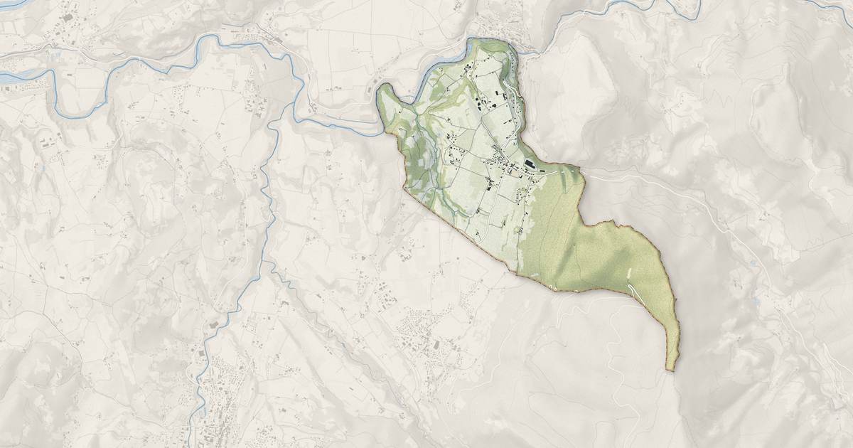 Portrait cartographique de Sainte-Eulalie-en-Royans : relief, eau, forêts, bâti et voies, calculés à partir des données de l'IGN