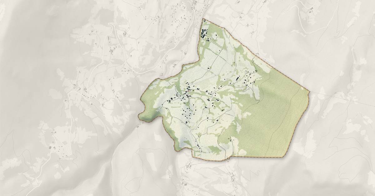 Portrait cartographique de Saint-Martin-le-Colonel : relief, eau, forêts, bâti et voies, calculés à partir des données de l'IGN