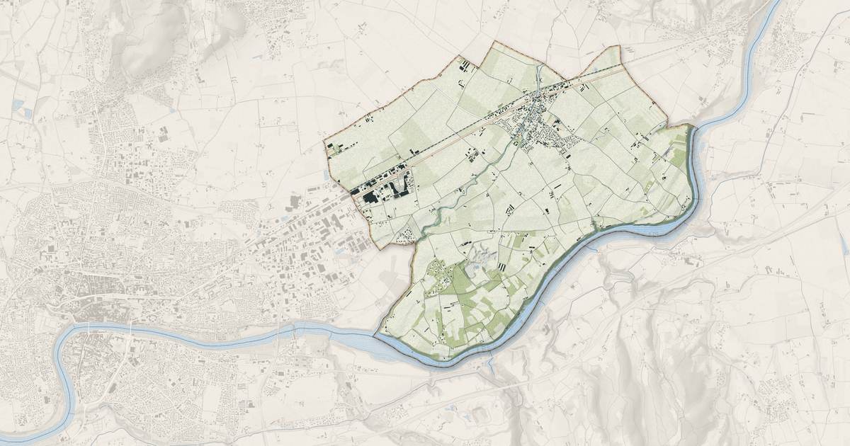 Portrait cartographique de Saint-Paul-lès-Romans : relief, eau, forêts, bâti et voies, calculés à partir des données de l'IGN