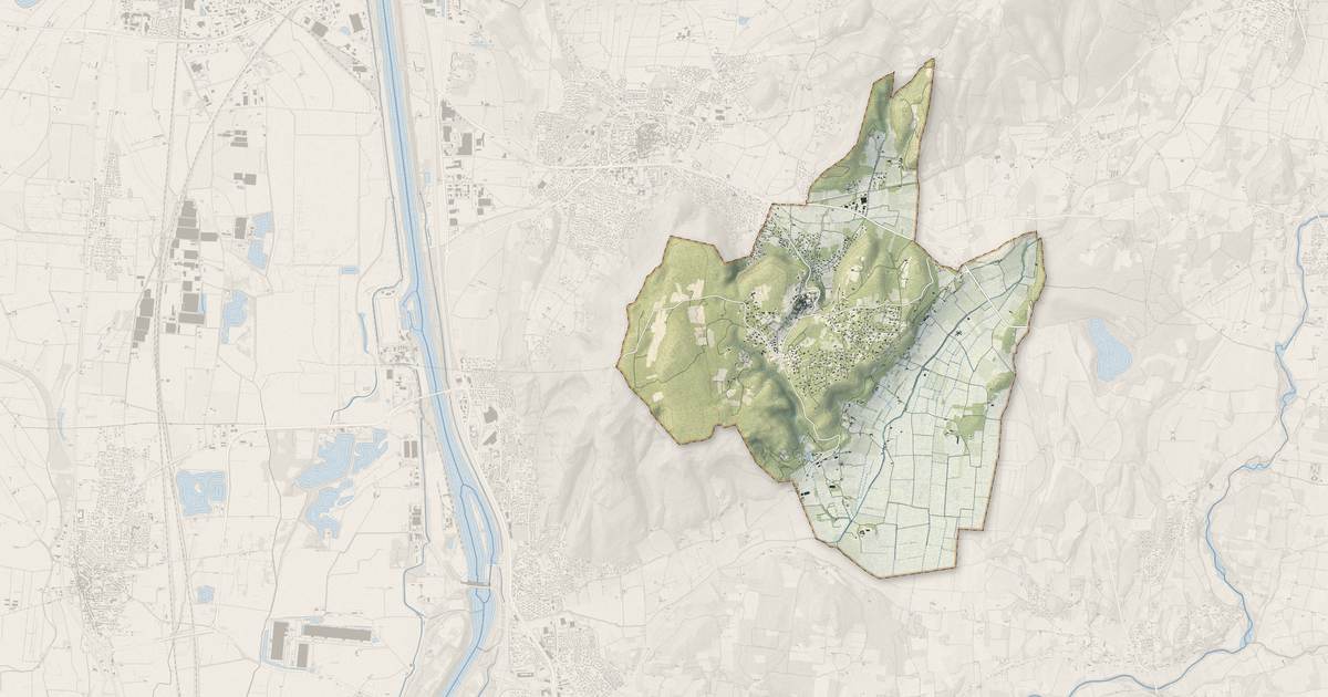 Portrait cartographique de Saint-Restitut : relief, eau, forêts, bâti et voies, calculés à partir des données de l'IGN