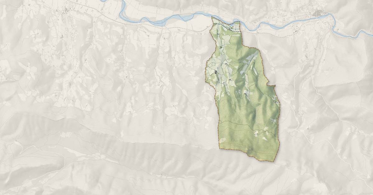 Portrait cartographique de Saint-Sauveur-en-Diois : relief, eau, forêts, bâti et voies, calculés à partir des données de l'IGN