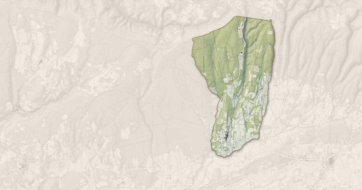 Portrait cartographique de Salles-sous-Bois : relief, eau, forêts, bâti et voies, calculés à partir des données de l'IGN