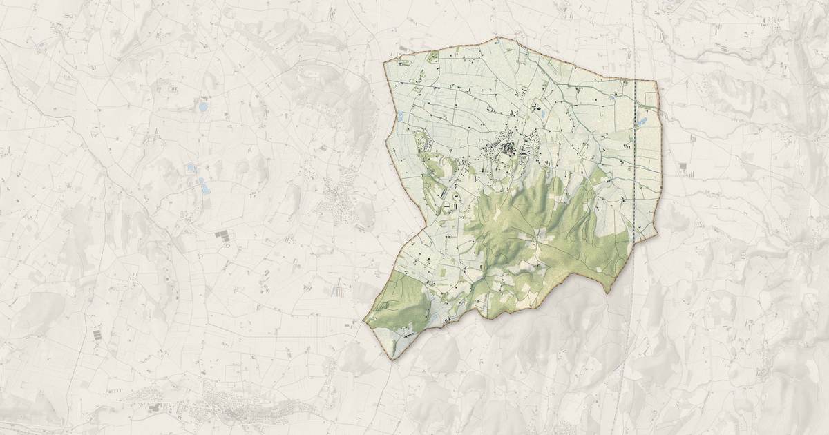 Portrait cartographique de Upie : relief, eau, forêts, bâti et voies, calculés à partir des données de l'IGN