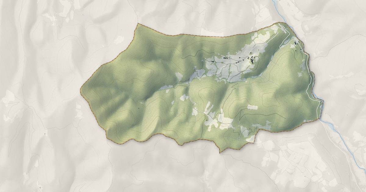 Portrait cartographique de Vachères-en-Quint : relief, eau, forêts, bâti et voies, calculés à partir des données de l'IGN