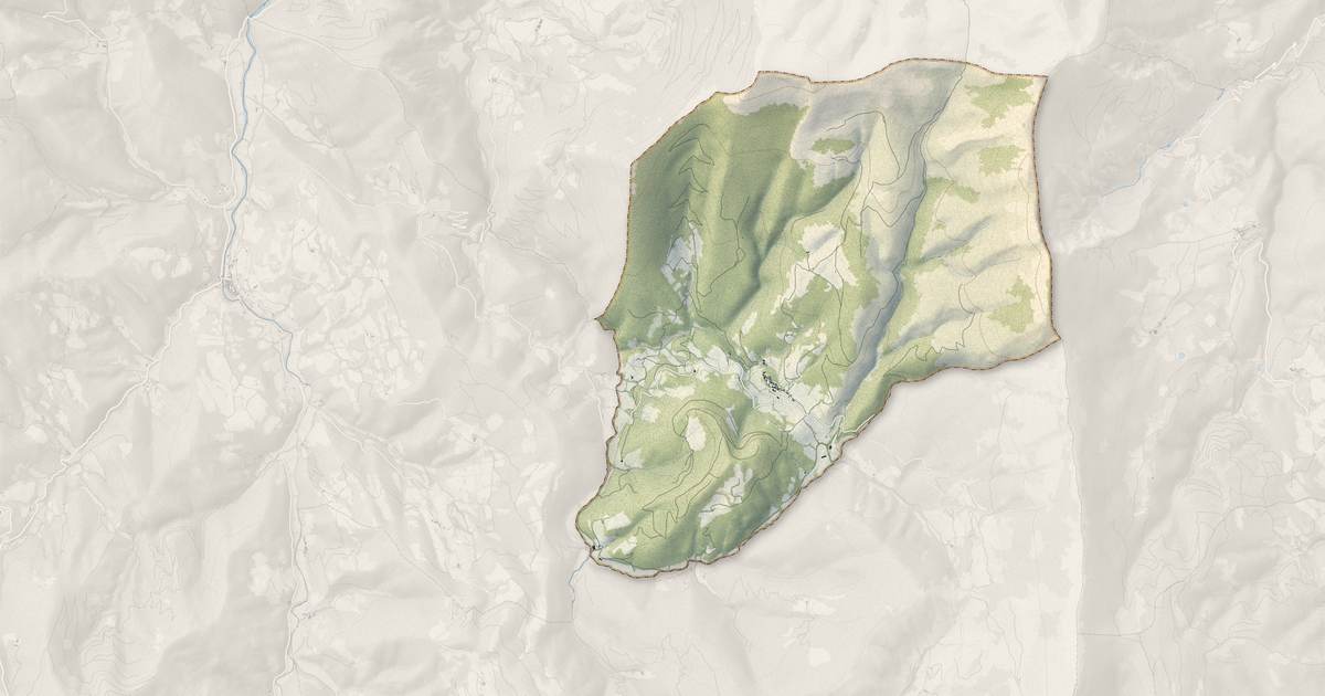 Portrait cartographique de Volvent : relief, eau, forêts, bâti et voies, calculés à partir des données de l'IGN
