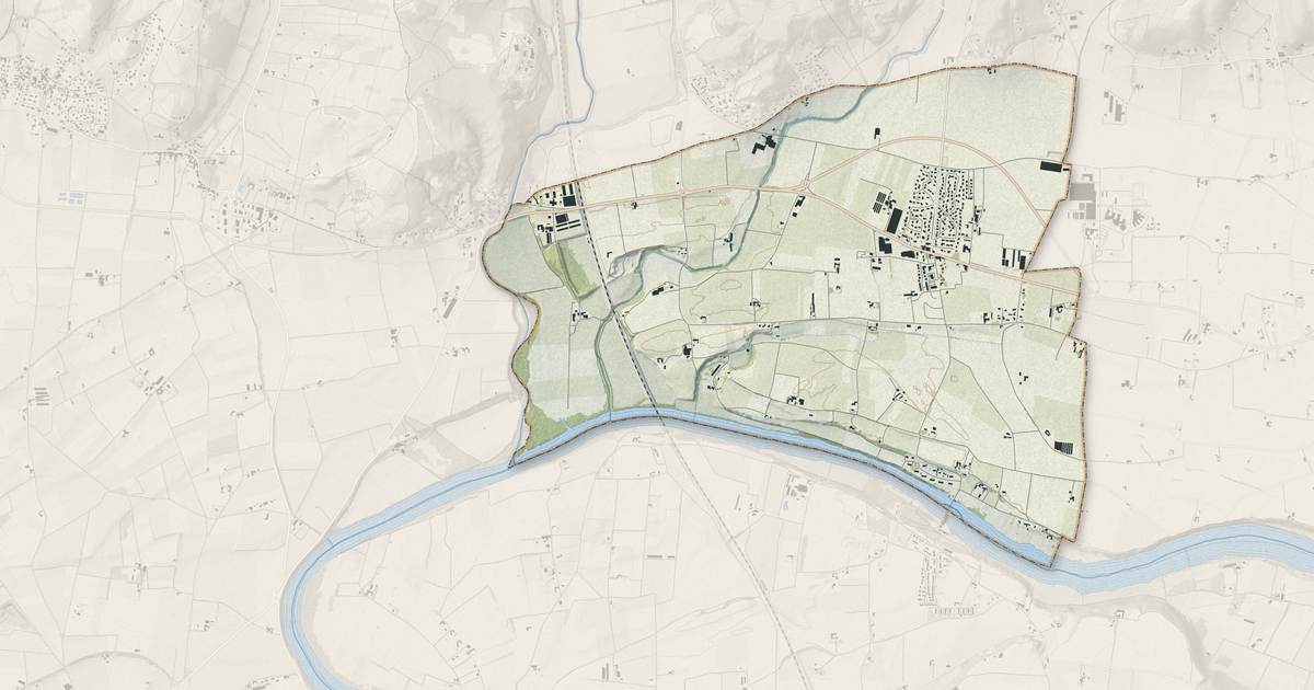 Portrait cartographique de Granges-les-Beaumont : relief, eau, forêts, bâti et voies, calculés à partir des données de l'IGN