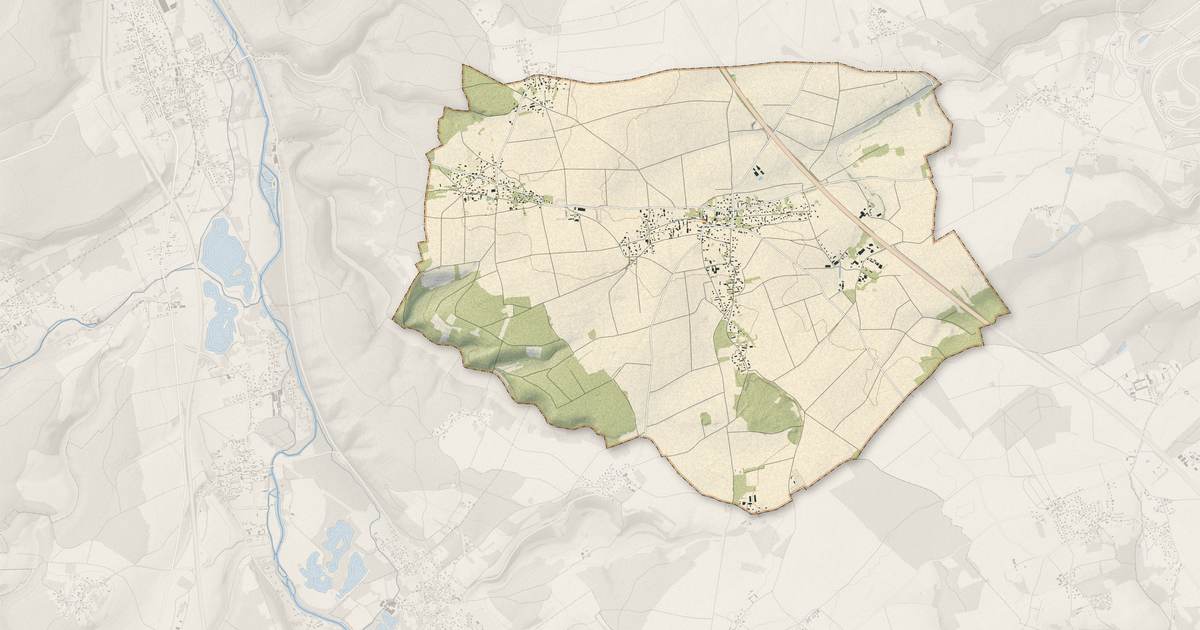 Portrait cartographique de Ailly : relief, eau, forêts, bâti et voies, calculés à partir des données de l'IGN