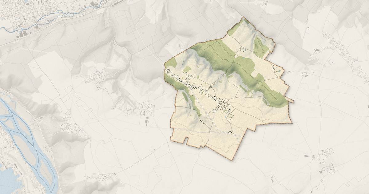 Portrait cartographique de Amfreville-les-Champs : relief, eau, forêts, bâti et voies, calculés à partir des données de l'IGN