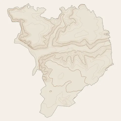 Les Andelys : courbes de niveau