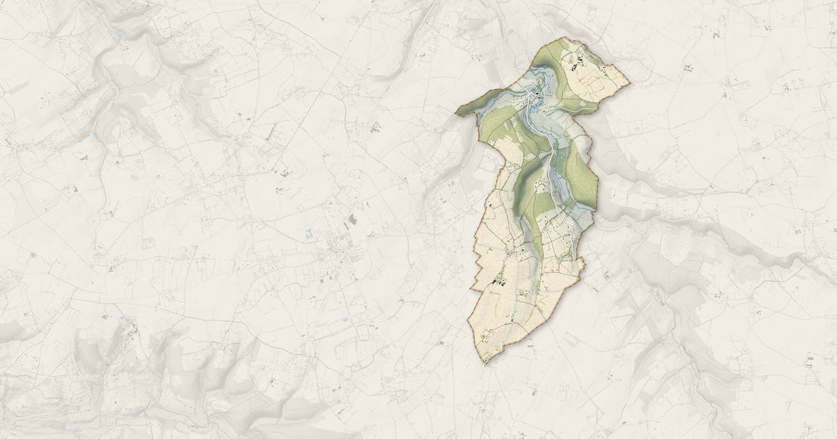 Portrait cartographique de Asnières : relief, eau, forêts, bâti et voies, calculés à partir des données de l'IGN