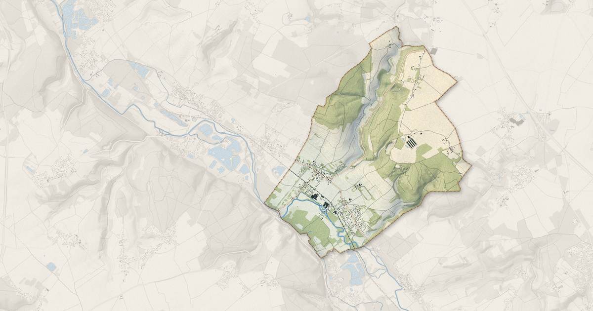 Portrait cartographique de Autheuil-Authouillet : relief, eau, forêts, bâti et voies, calculés à partir des données de l'IGN