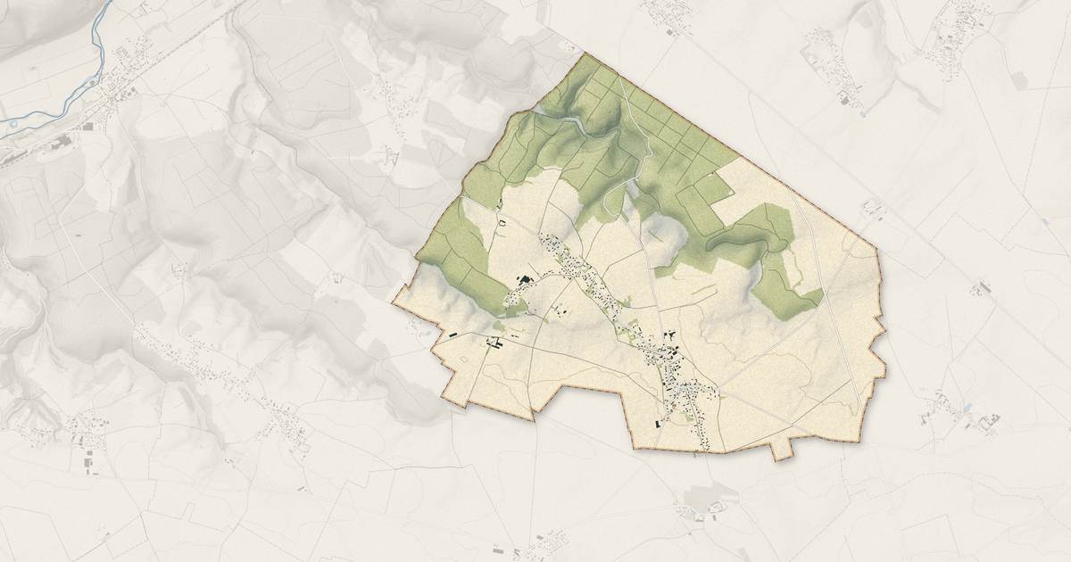 Portrait cartographique de Bacqueville : relief, eau, forêts, bâti et voies, calculés à partir des données de l'IGN