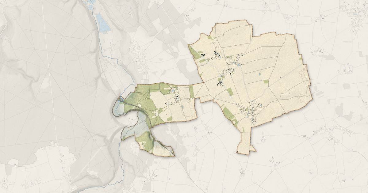 Portrait cartographique de Barquet : relief, eau, forêts, bâti et voies, calculés à partir des données de l'IGN