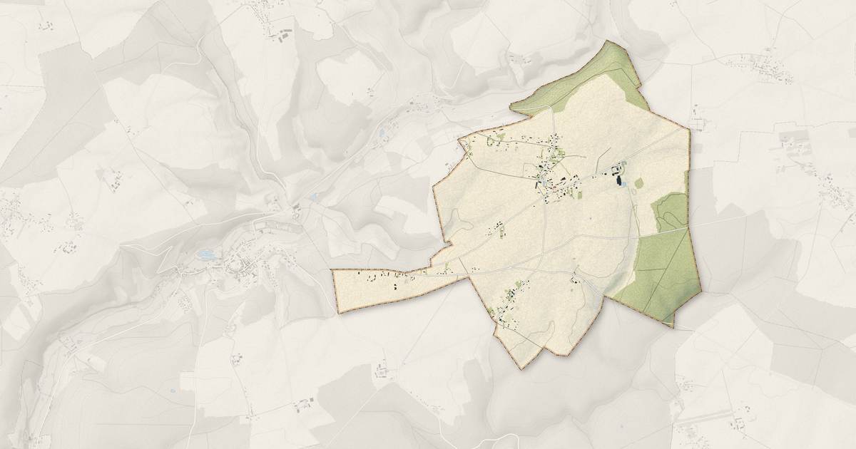 Portrait cartographique de Beauficel-en-Lyons : relief, eau, forêts, bâti et voies, calculés à partir des données de l'IGN