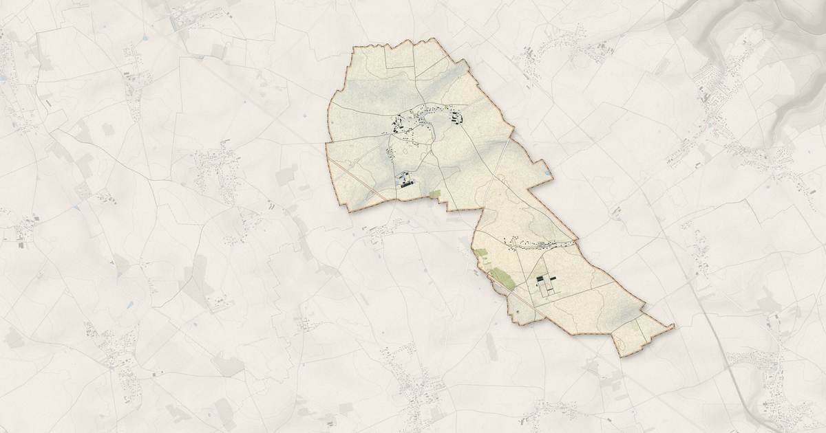 Portrait cartographique de Bernienville : relief, eau, forêts, bâti et voies, calculés à partir des données de l'IGN