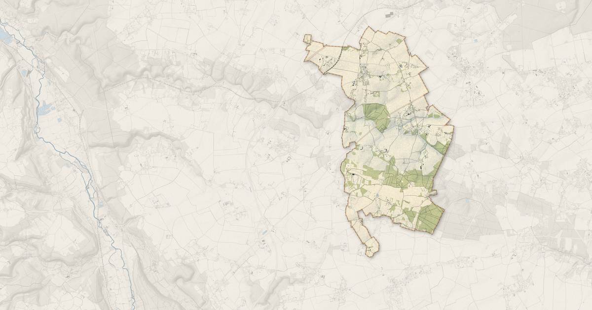 Portrait cartographique de Les Monts du Roumois : relief, eau, forêts, bâti et voies, calculés à partir des données de l'IGN