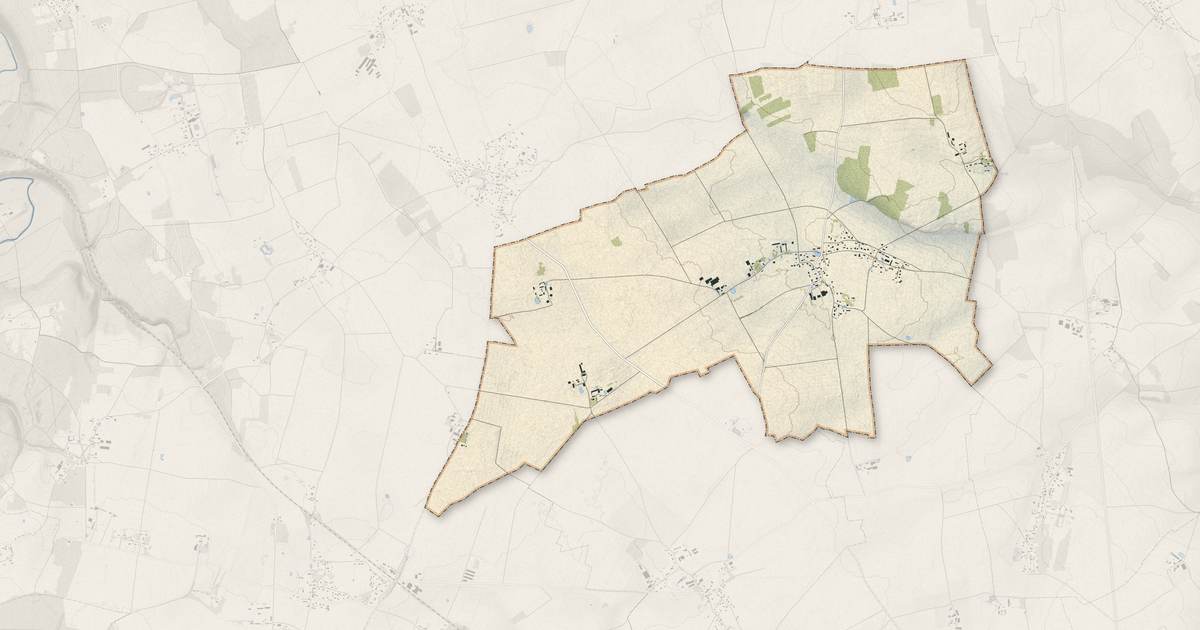 Portrait cartographique de Berville-la-Campagne : relief, eau, forêts, bâti et voies, calculés à partir des données de l'IGN