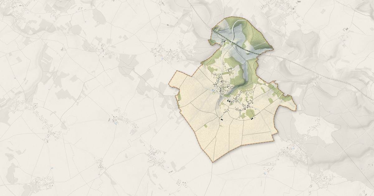 Portrait cartographique de Boisset-les-Prévanches : relief, eau, forêts, bâti et voies, calculés à partir des données de l'IGN