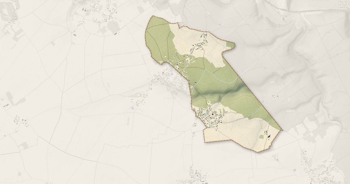 Portrait cartographique de La Boissière : relief, eau, forêts, bâti et voies, calculés à partir des données de l'IGN