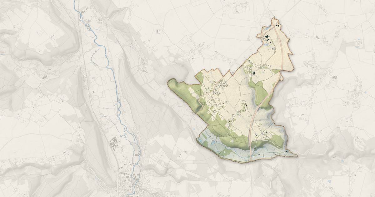Portrait cartographique de Bosrobert : relief, eau, forêts, bâti et voies, calculés à partir des données de l'IGN