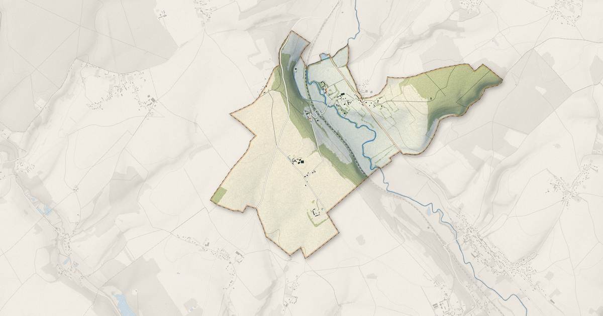 Portrait cartographique de Bouchevilliers : relief, eau, forêts, bâti et voies, calculés à partir des données de l'IGN