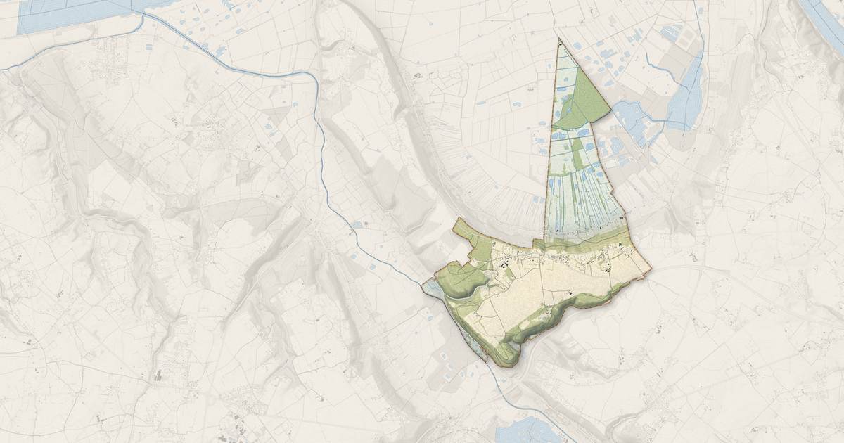 Portrait cartographique de Bouquelon : relief, eau, forêts, bâti et voies, calculés à partir des données de l'IGN