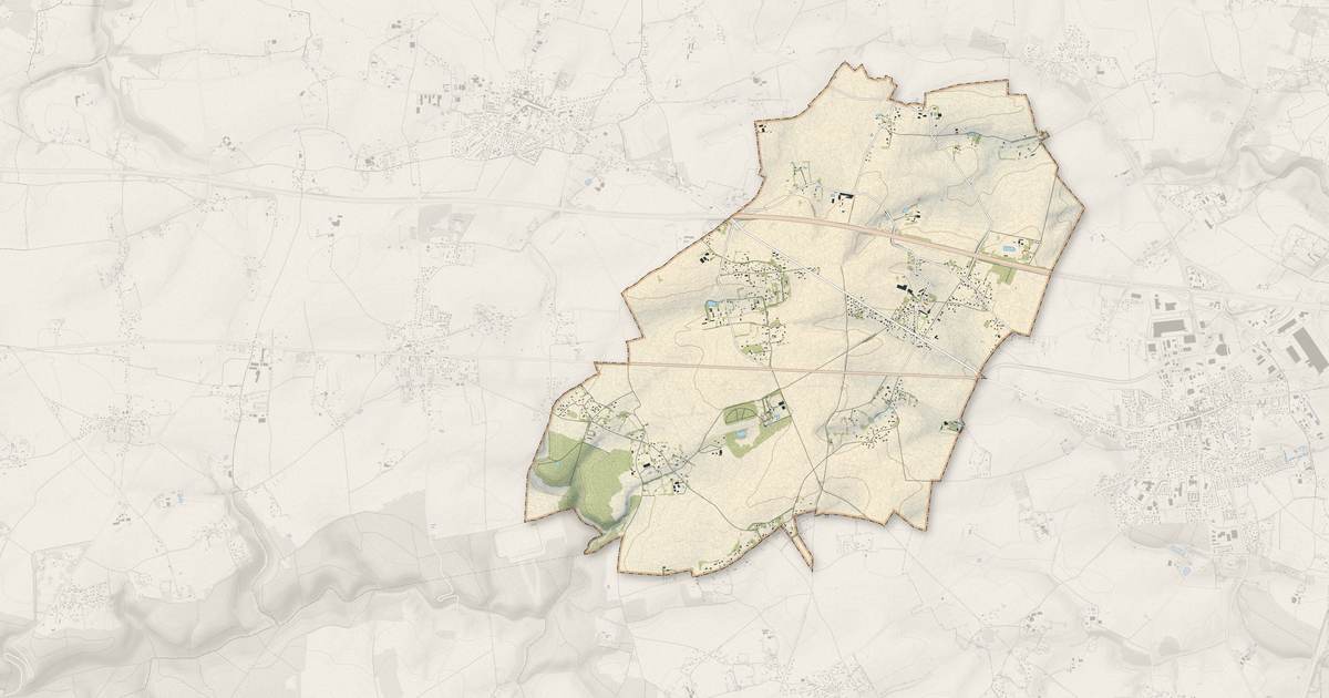 Portrait cartographique de Bouquetot : relief, eau, forêts, bâti et voies, calculés à partir des données de l'IGN