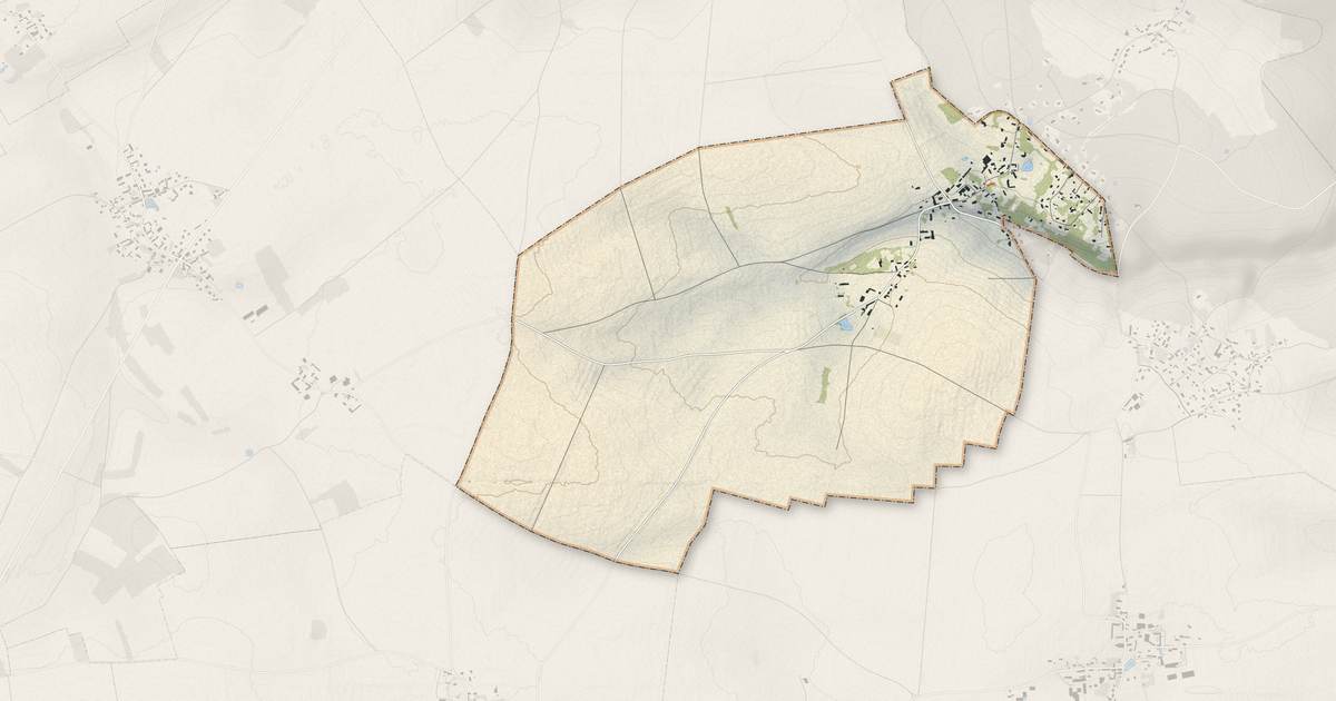Portrait cartographique de Bretagnolles : relief, eau, forêts, bâti et voies, calculés à partir des données de l'IGN