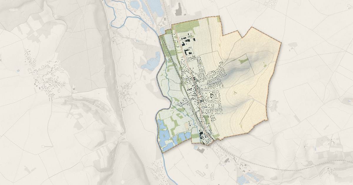 Portrait cartographique de Bueil : relief, eau, forêts, bâti et voies, calculés à partir des données de l'IGN