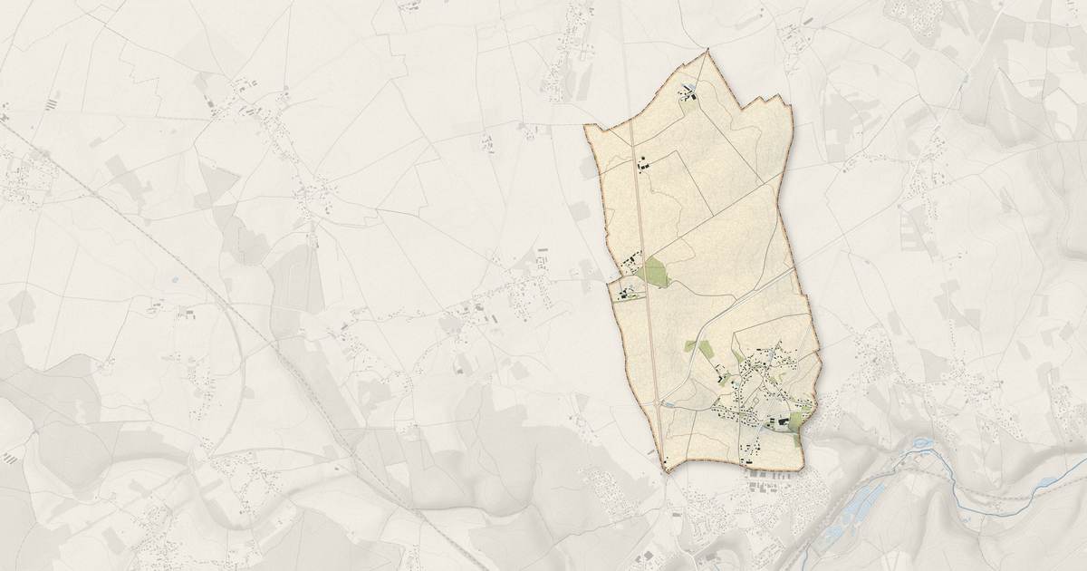 Portrait cartographique de Burey : relief, eau, forêts, bâti et voies, calculés à partir des données de l'IGN