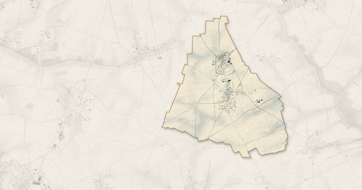 Portrait cartographique de Cesseville : relief, eau, forêts, bâti et voies, calculés à partir des données de l'IGN