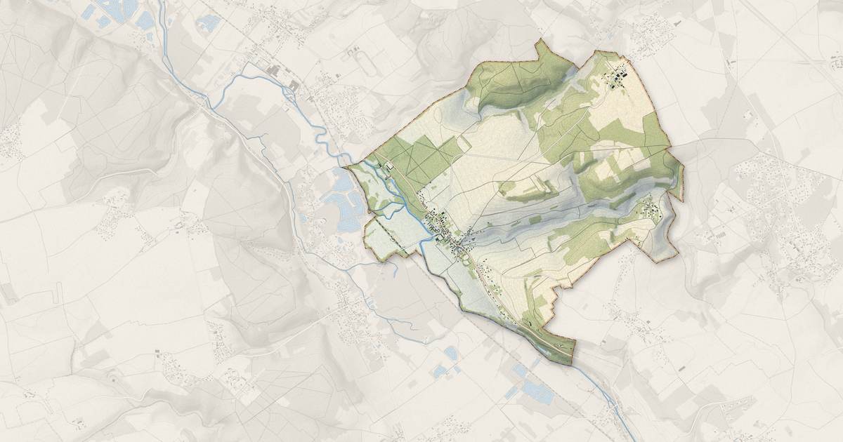 Portrait cartographique de Chambray : relief, eau, forêts, bâti et voies, calculés à partir des données de l'IGN