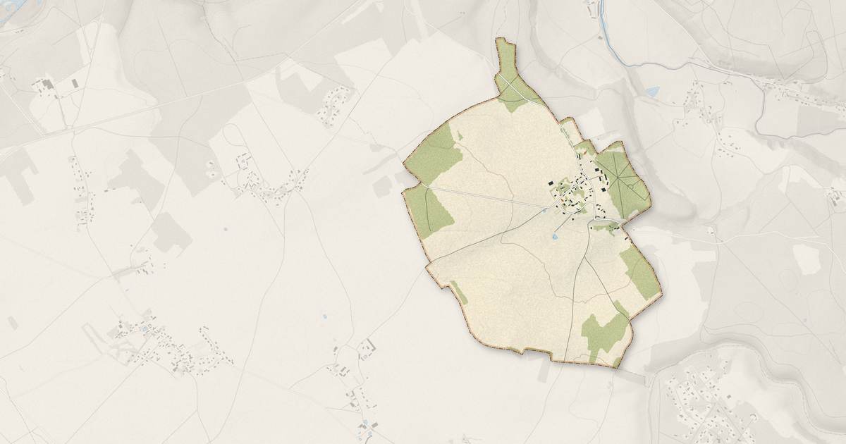 Portrait cartographique de Champ-Dolent : relief, eau, forêts, bâti et voies, calculés à partir des données de l'IGN