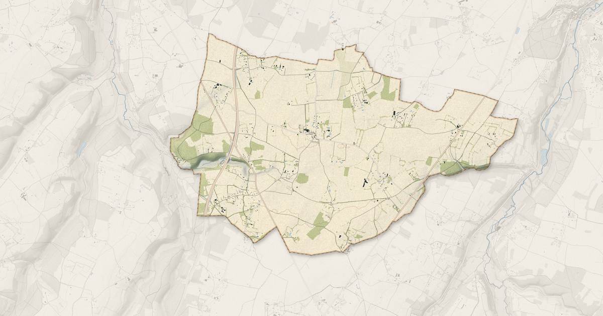Portrait cartographique de La Chapelle-Gauthier : relief, eau, forêts, bâti et voies, calculés à partir des données de l'IGN
