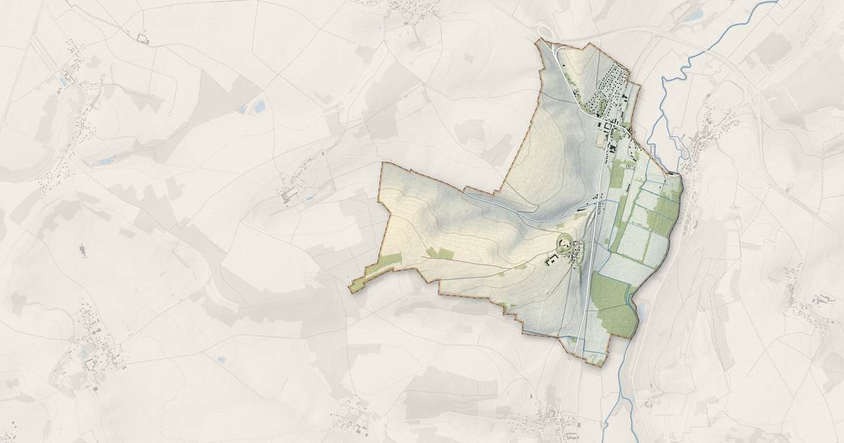 Portrait cartographique de Château-sur-Epte : relief, eau, forêts, bâti et voies, calculés à partir des données de l'IGN