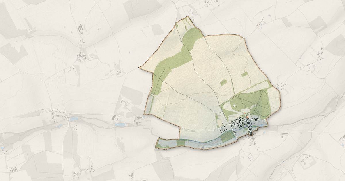 Portrait cartographique de Chennebrun : relief, eau, forêts, bâti et voies, calculés à partir des données de l'IGN