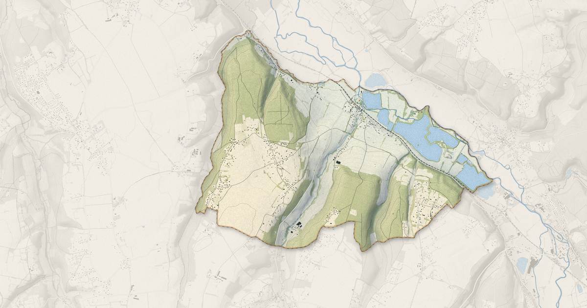 Portrait cartographique de Condé-sur-Risle : relief, eau, forêts, bâti et voies, calculés à partir des données de l'IGN