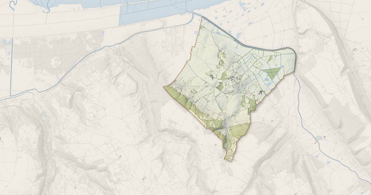 Portrait cartographique de Conteville : relief, eau, forêts, bâti et voies, calculés à partir des données de l'IGN