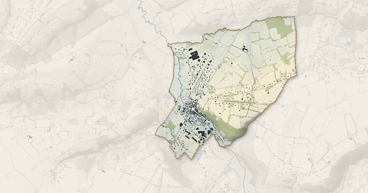 Portrait cartographique de Cormeilles : relief, eau, forêts, bâti et voies, calculés à partir des données de l'IGN