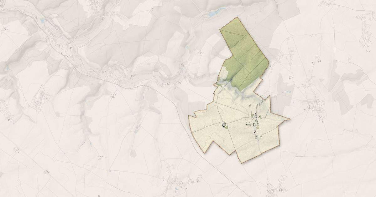Portrait cartographique de Coudray : relief, eau, forêts, bâti et voies, calculés à partir des données de l'IGN